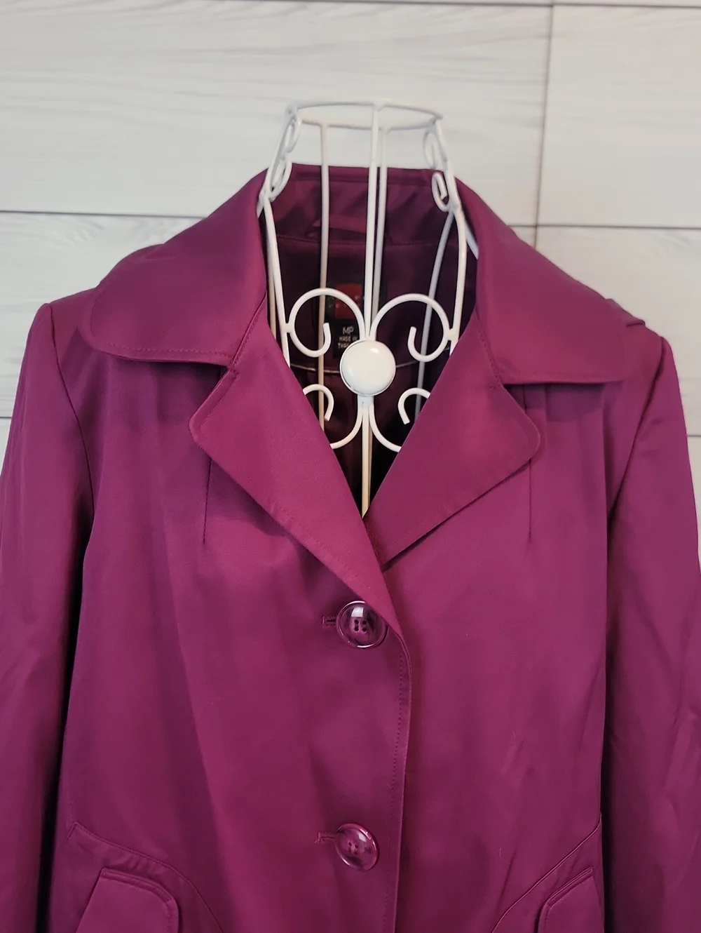 Gallery Magenta Short Overcoat Womens Size MP - NWT